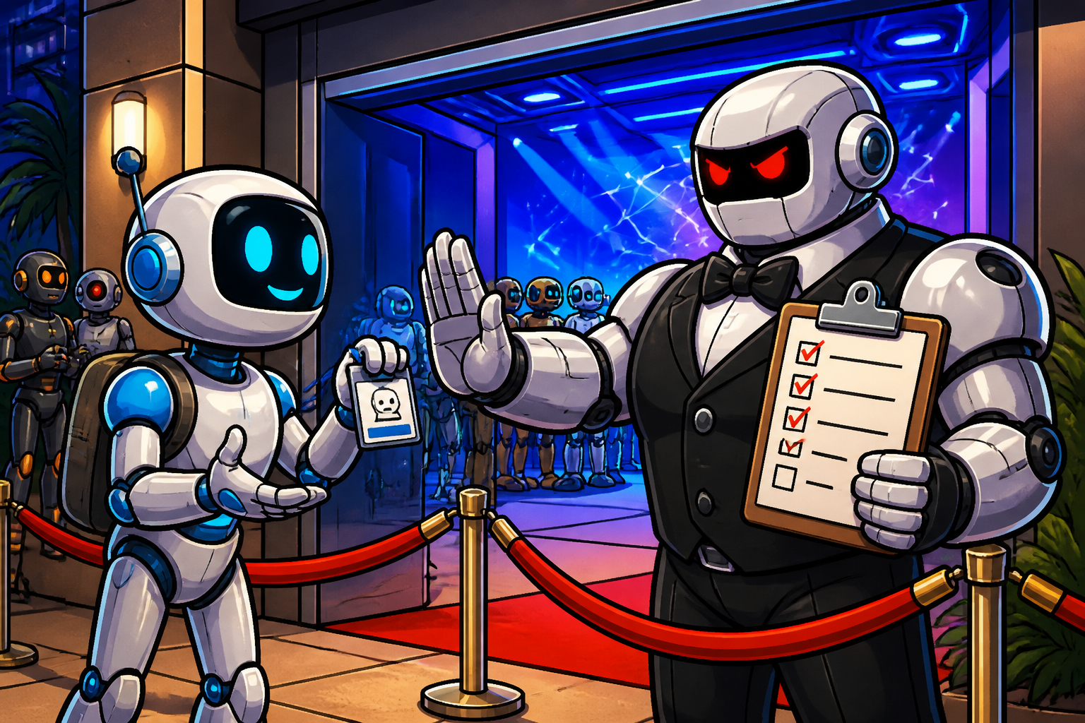 Editorial cartoon on today's top AI story, KYFEX AI Edge, July 24, 2026