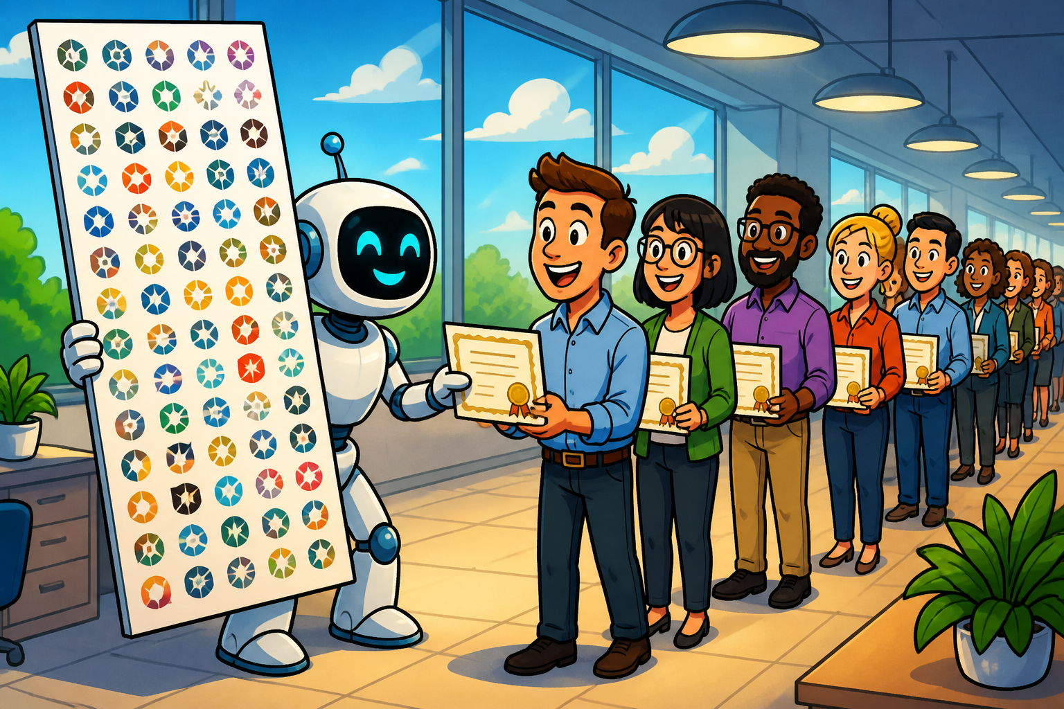 Editorial cartoon on today's top AI story, KYFEX AI Edge, July 26, 2026
