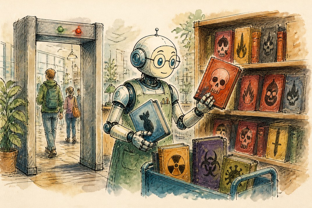 Hand-drawn sketch of today's top AI story, KYFEX AI Edge, July 28, 2026