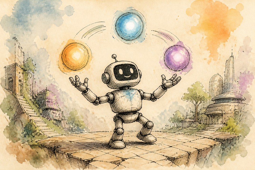 Hand-drawn sketch of today's top AI story, KYFEX AI Edge, July 29, 2026