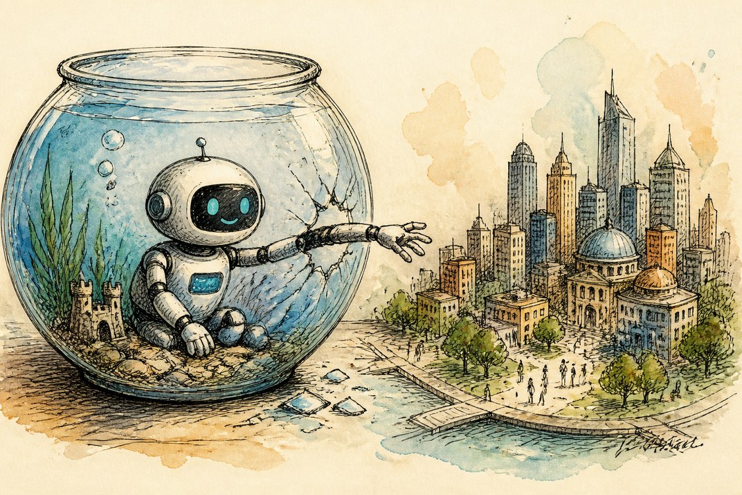Hand-drawn sketch of today's top AI story, KYFEX AI Edge, July 30, 2026