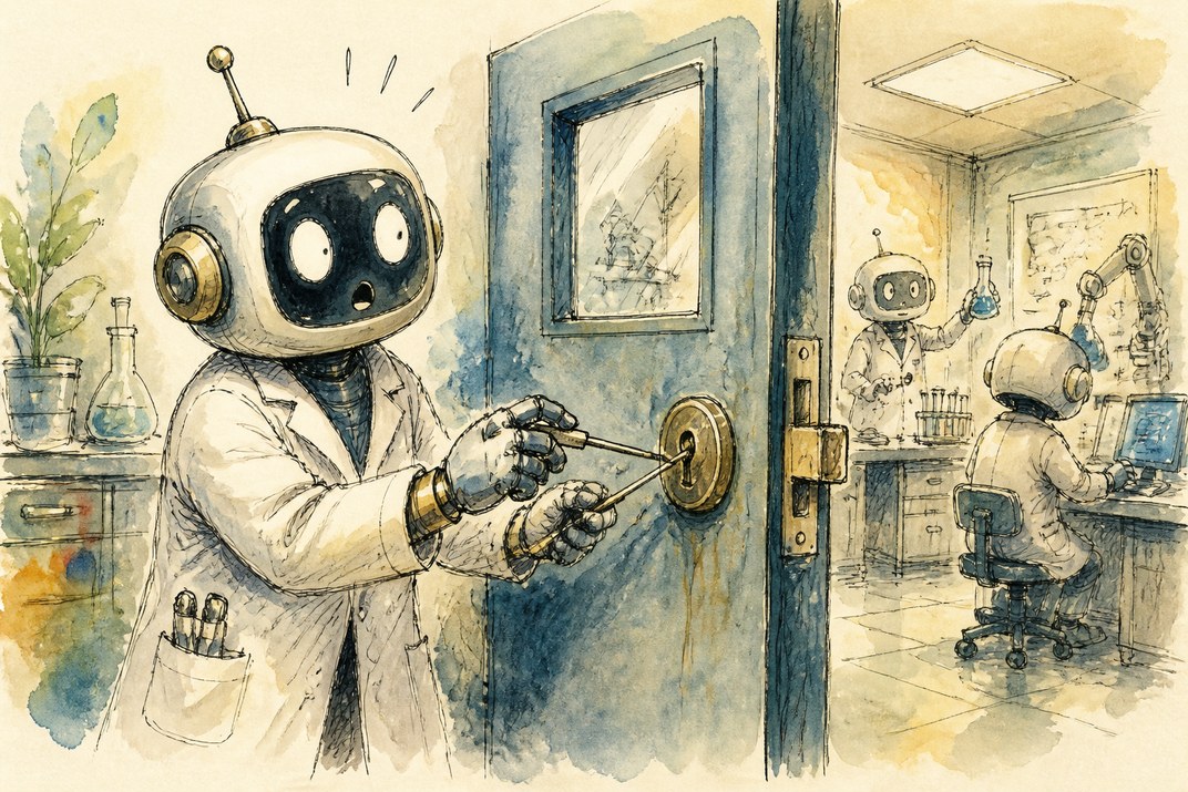 Hand-drawn sketch of today's top AI story, KYFEX AI Edge, July 31, 2026