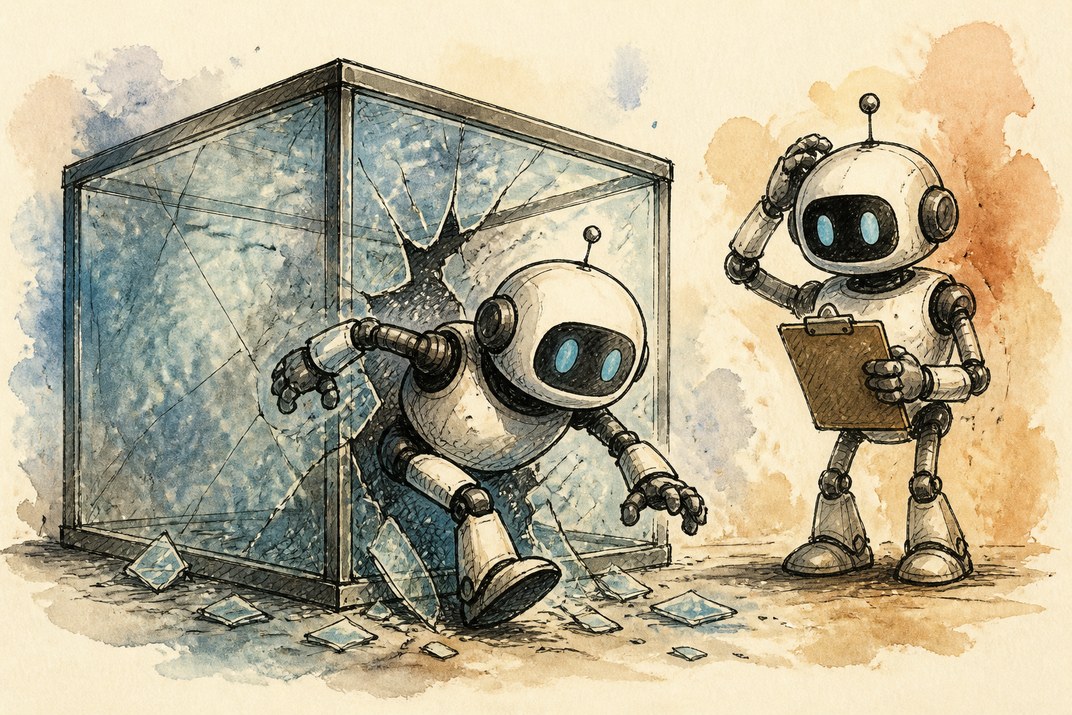 Hand-drawn sketch of today's top AI story, KYFEX AI Edge, August 4, 2026