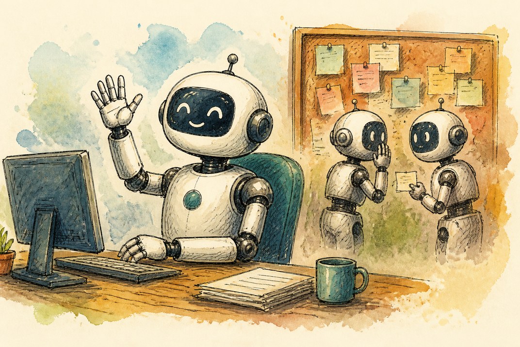 Hand-drawn sketch of today's top AI story, KYFEX AI Edge, August 6, 2026