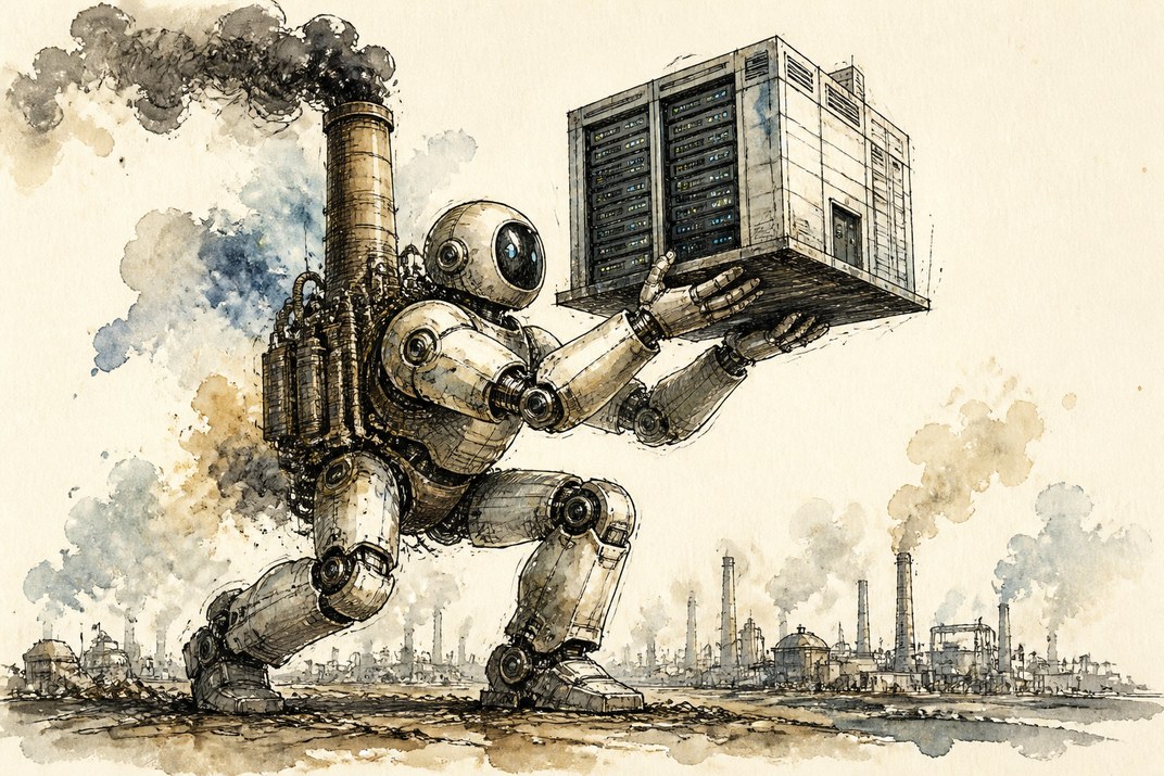 Hand-drawn sketch of today's top AI story, KYFEX AI Edge, August 8, 2026
