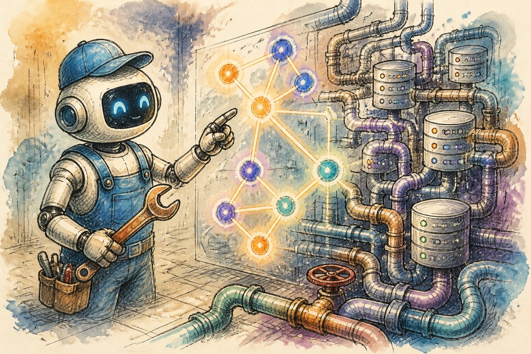 Hand-drawn sketch of today's top AI story, KYFEX AI Edge, August 9, 2026