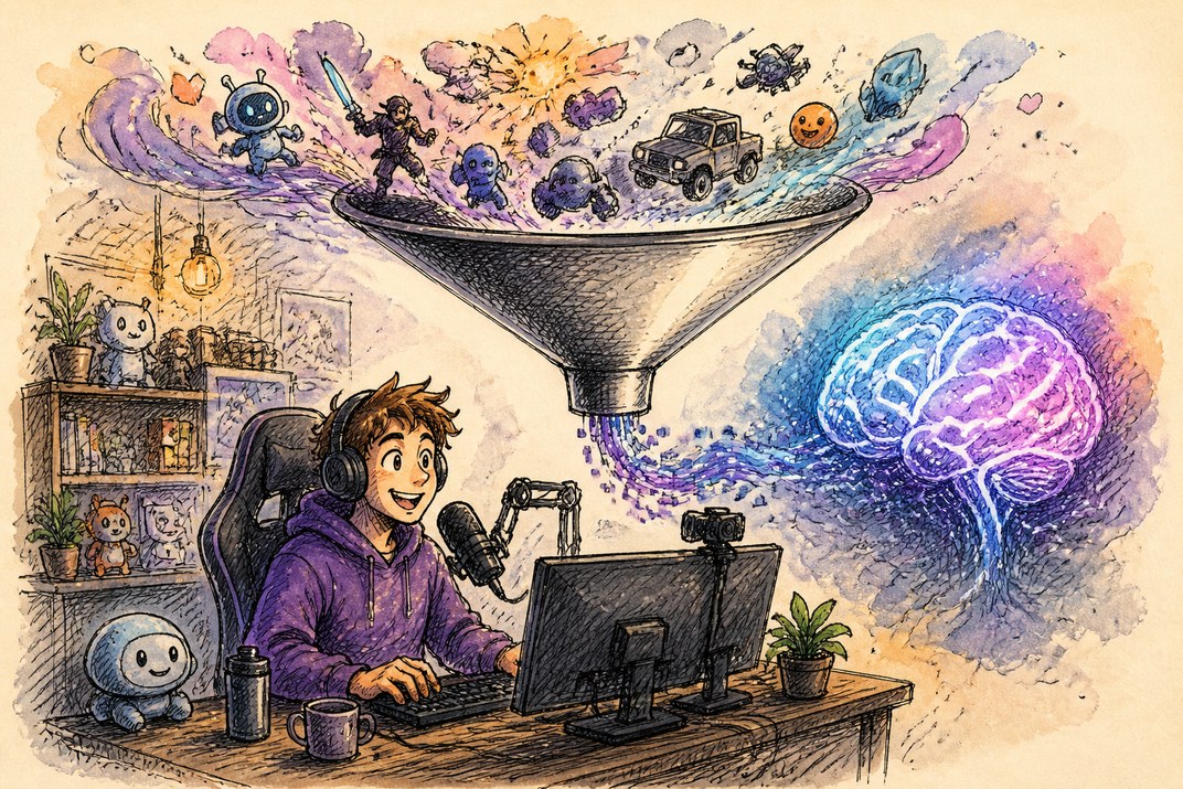Hand-drawn sketch of today's top AI story, KYFEX AI Edge, August 12, 2026