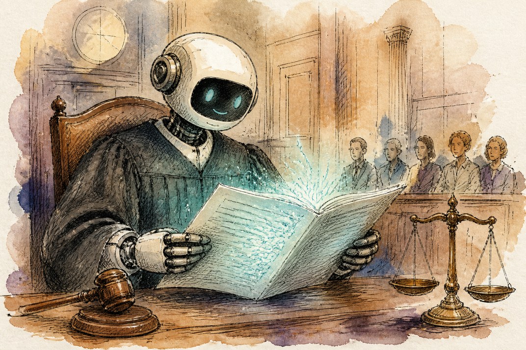 Hand-drawn sketch of today's top AI story, KYFEX AI Edge, August 15, 2026
