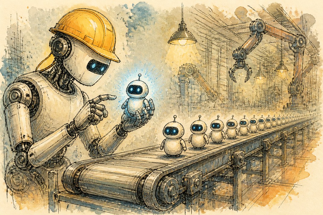 Hand-drawn sketch of today's top AI story, KYFEX AI Edge, August 17, 2026