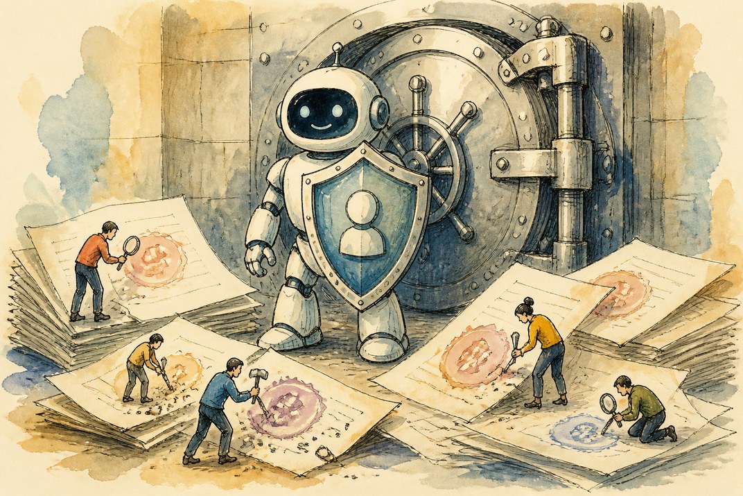 Hand-drawn sketch of today's top AI story, KYFEX AI Edge, August 19, 2026