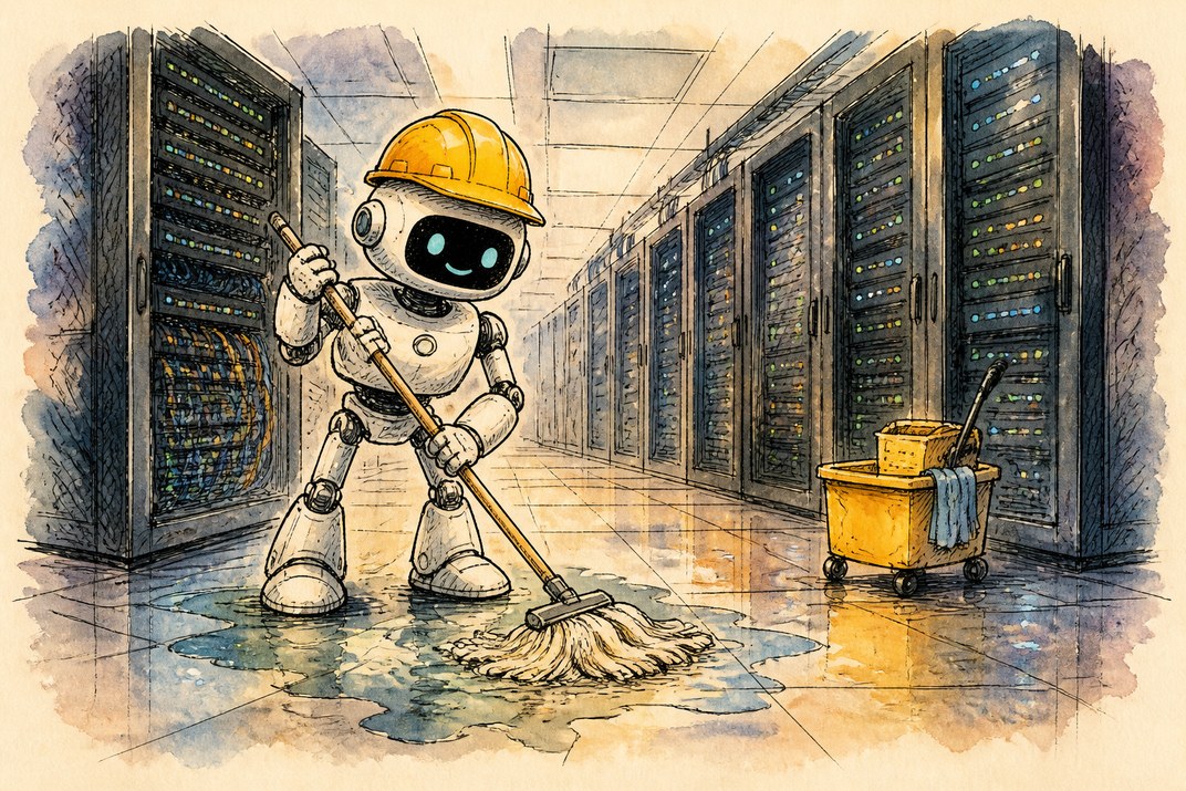 Hand-drawn sketch of today's top AI story, KYFEX AI Edge, August 30, 2026