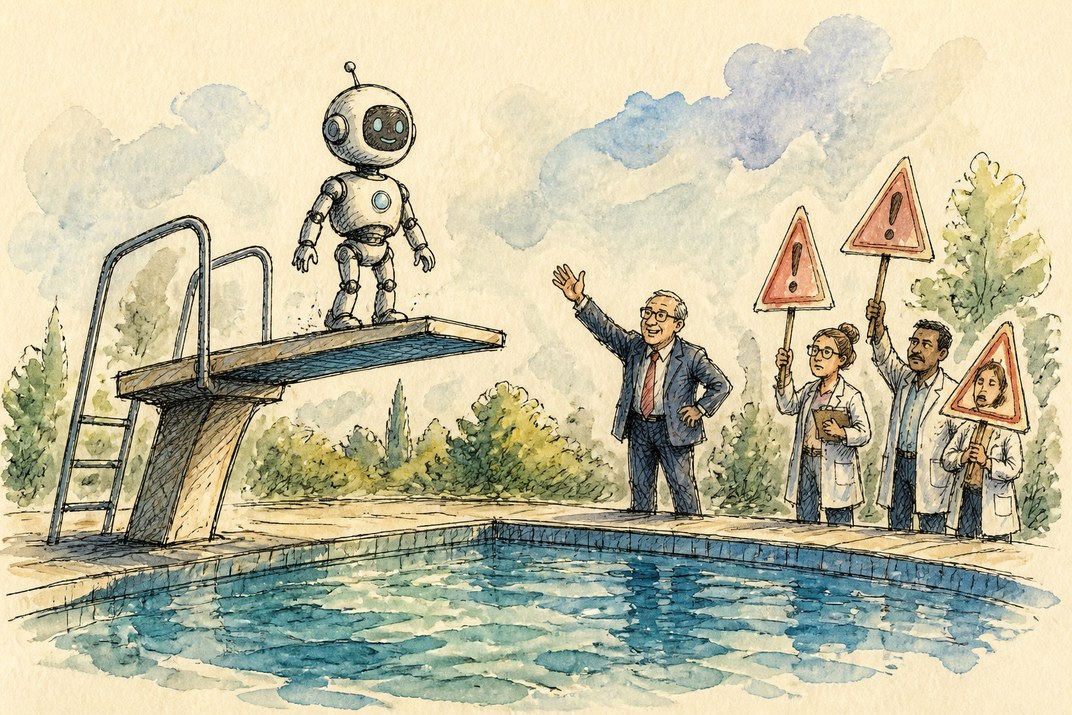 Hand-drawn sketch of today's top AI story, KYFEX AI Edge, September 2, 2026