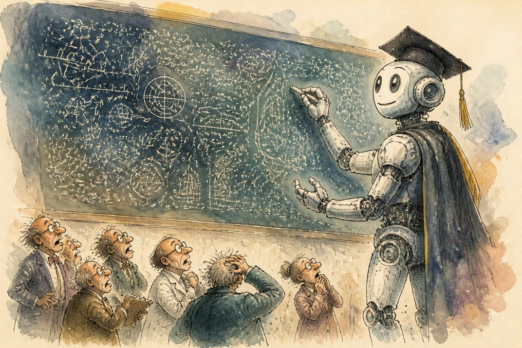 Hand-drawn sketch of today's top AI story, KYFEX AI Edge, September 9, 2026