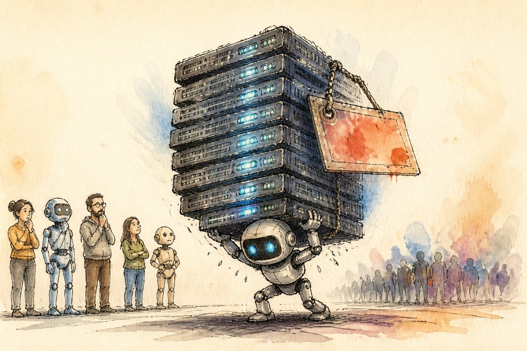 Hand-drawn sketch of today's top AI story, KYFEX AI Edge, September 10, 2026