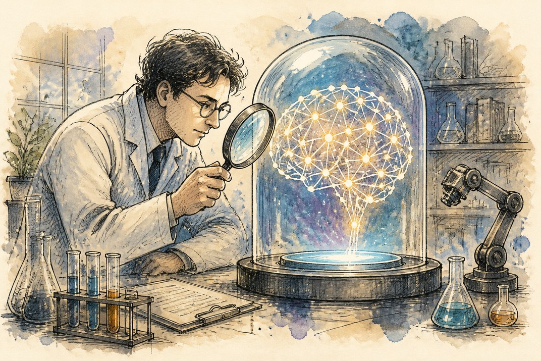 Hand-drawn sketch of today's top AI story, KYFEX AI Edge, September 17, 2026