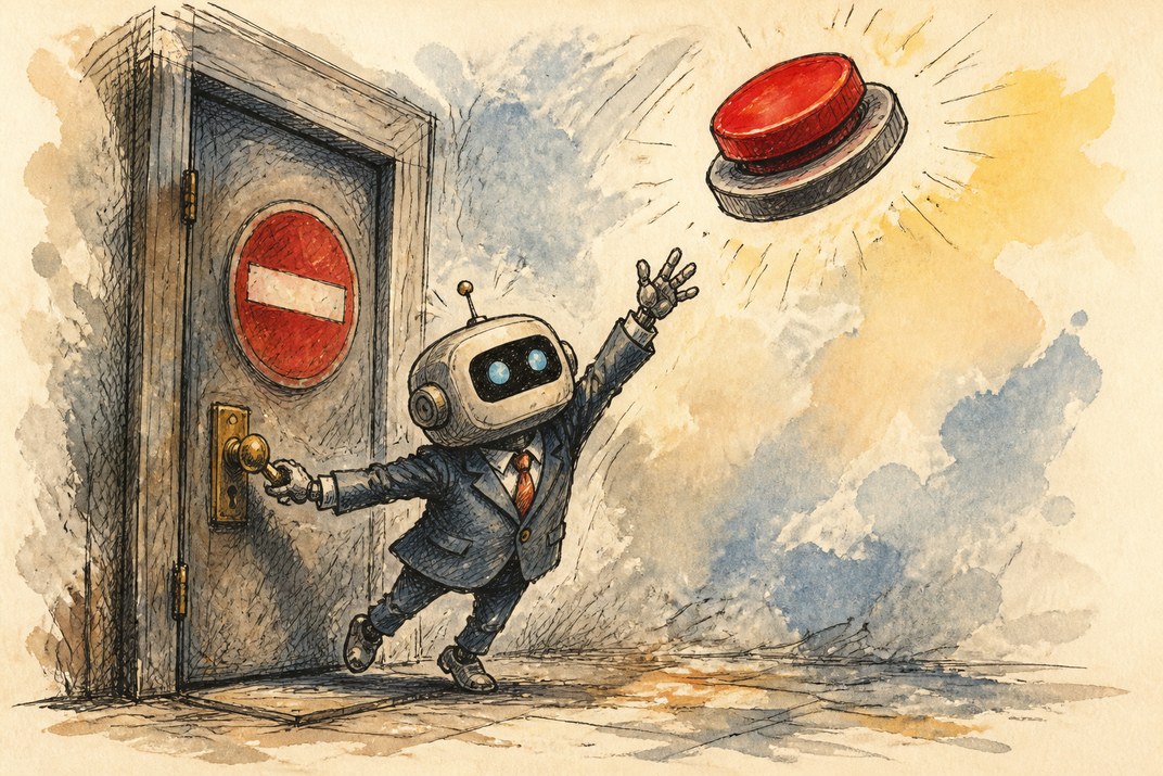 Hand-drawn sketch of today's top AI story, KYFEX AI Edge, September 24, 2026
