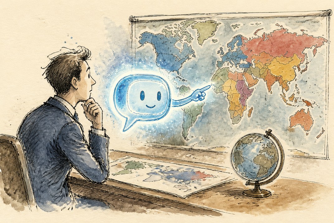 Hand-drawn sketch of today's top AI story, KYFEX AI Edge, October 1, 2026