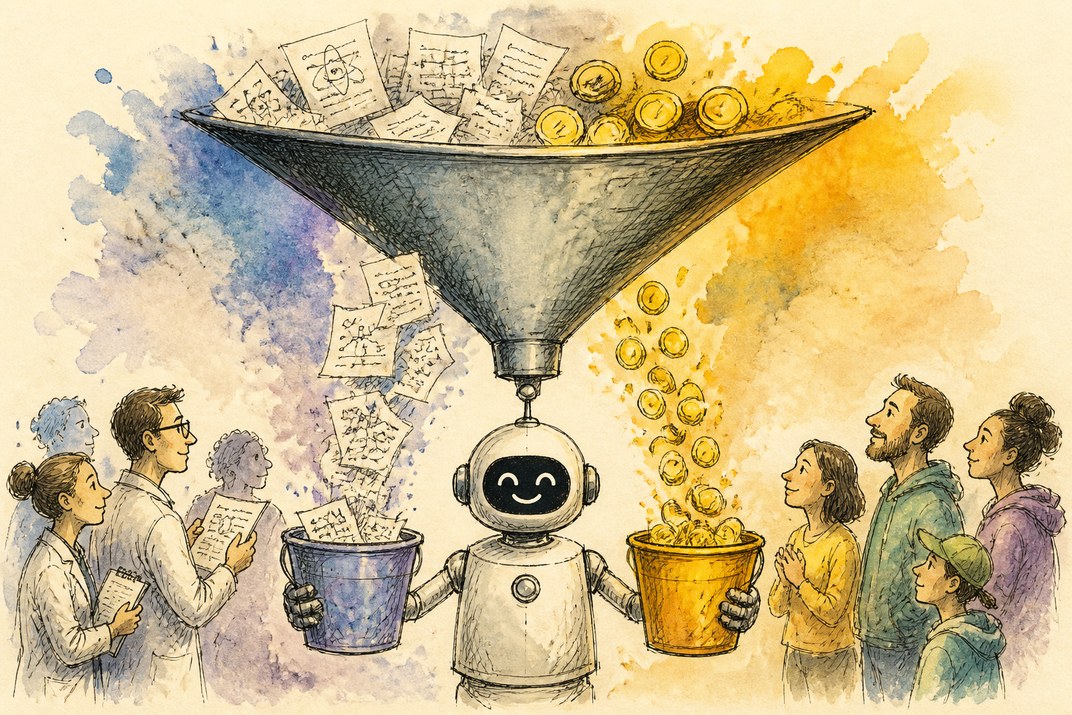 Hand-drawn sketch of today's top AI story, KYFEX AI Edge, October 5, 2026