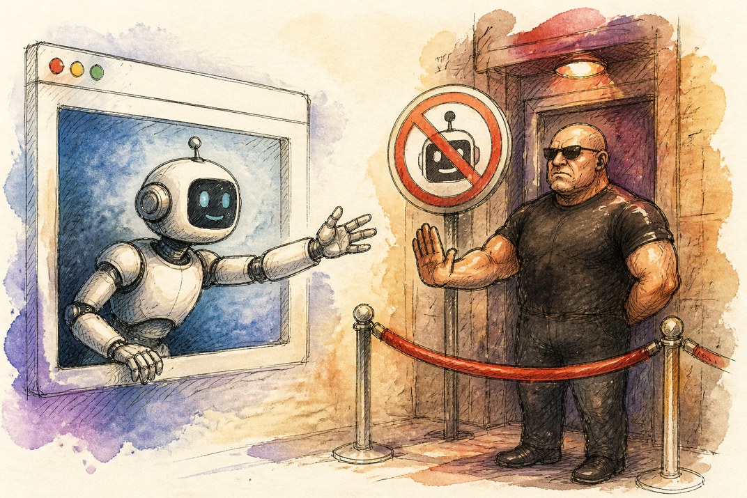 Hand-drawn sketch of today's top AI story, KYFEX AI Edge, October 6, 2026