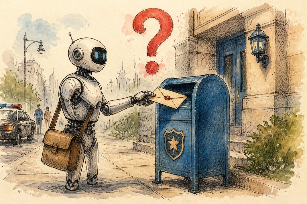 Hand-drawn sketch of today's top AI story, KYFEX AI Edge, October 9, 2026