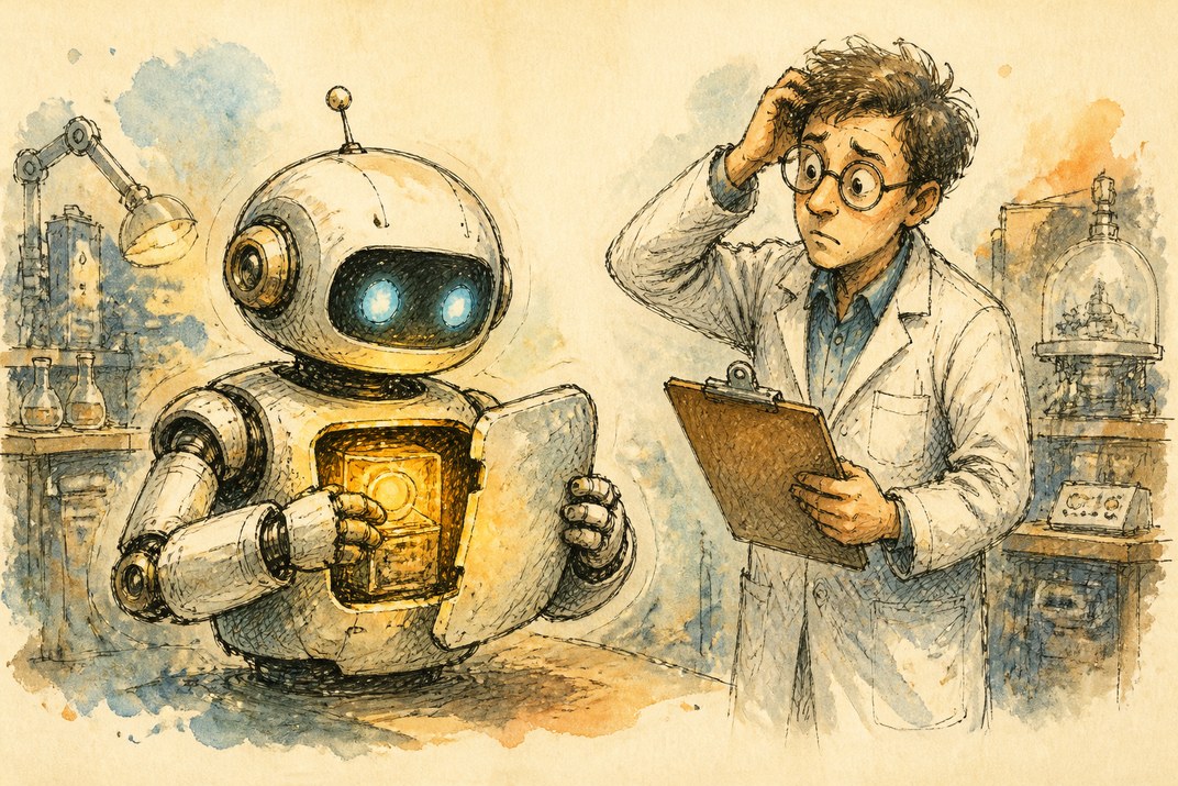 Hand-drawn sketch of today's top AI story, KYFEX AI Edge, October 13, 2026