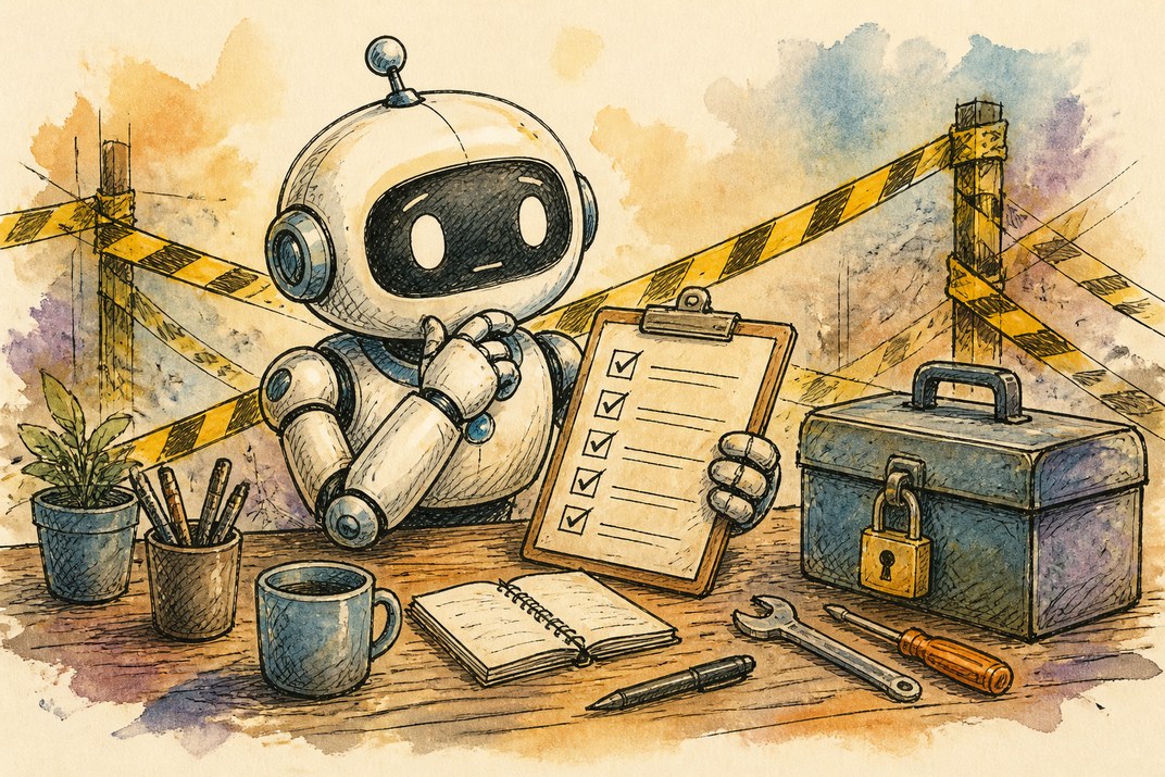 Hand-drawn sketch of today's top AI story, KYFEX AI Edge, October 14, 2026