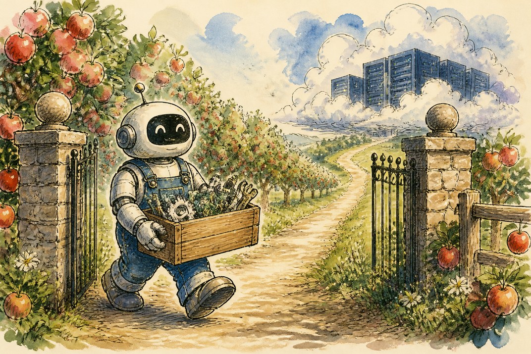 Hand-drawn sketch of today's top AI story, KYFEX AI Edge, October 15, 2026