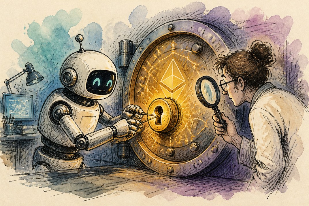 Hand-drawn sketch of today's top AI story, KYFEX AI Edge, October 16, 2026